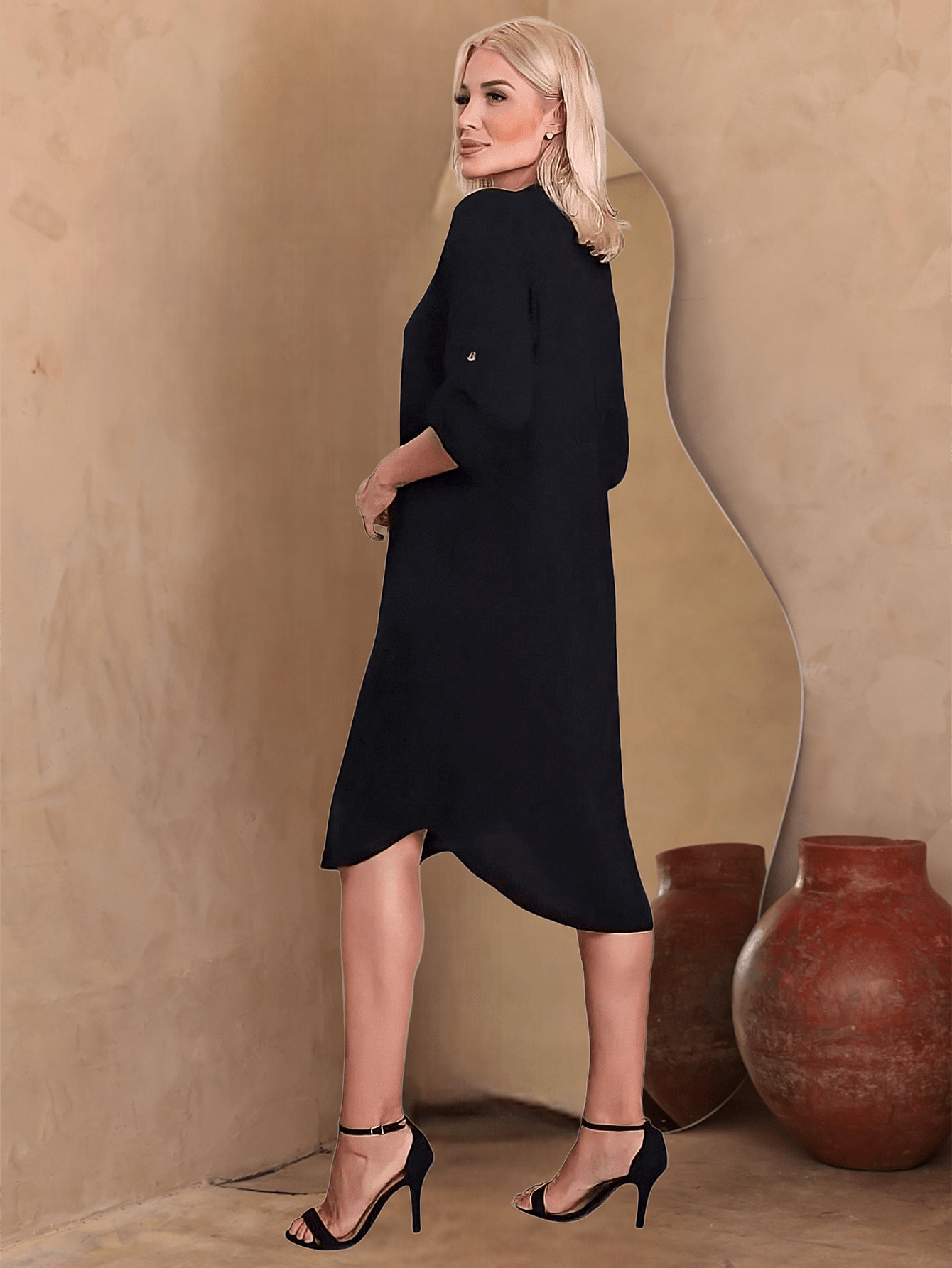 Vestido Feminino Mabi Botões Harmonia - Mabilan