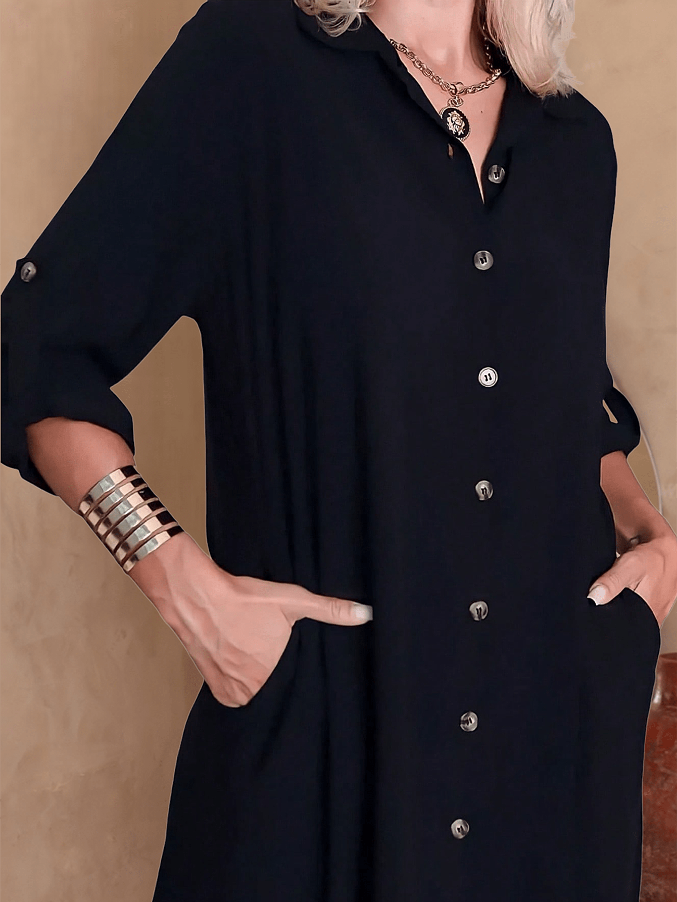 Vestido Feminino Mabi Botões Harmonia - Mabilan