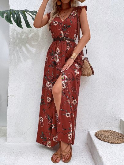 Vestido Feminino de Verão Floral - Mabilan