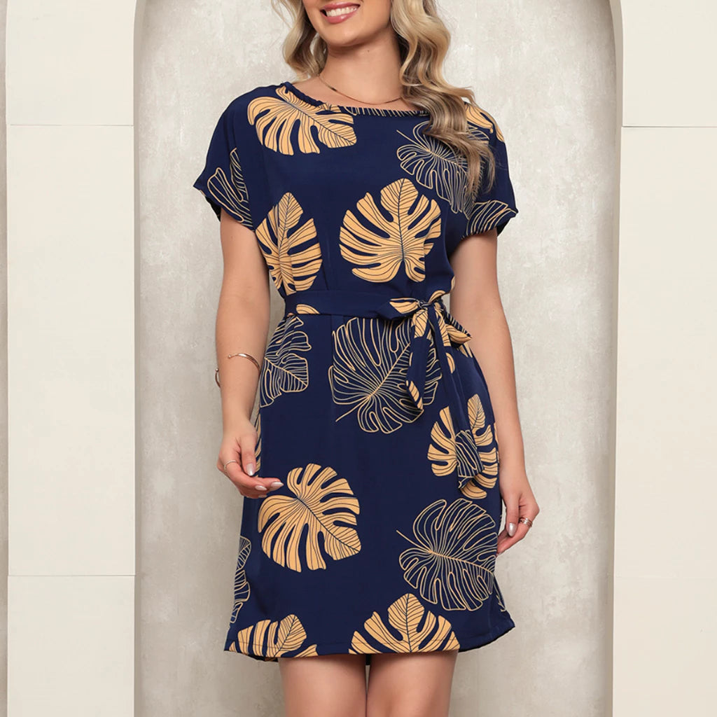 Vestido Feminino Crepe Estampado - Mabilan