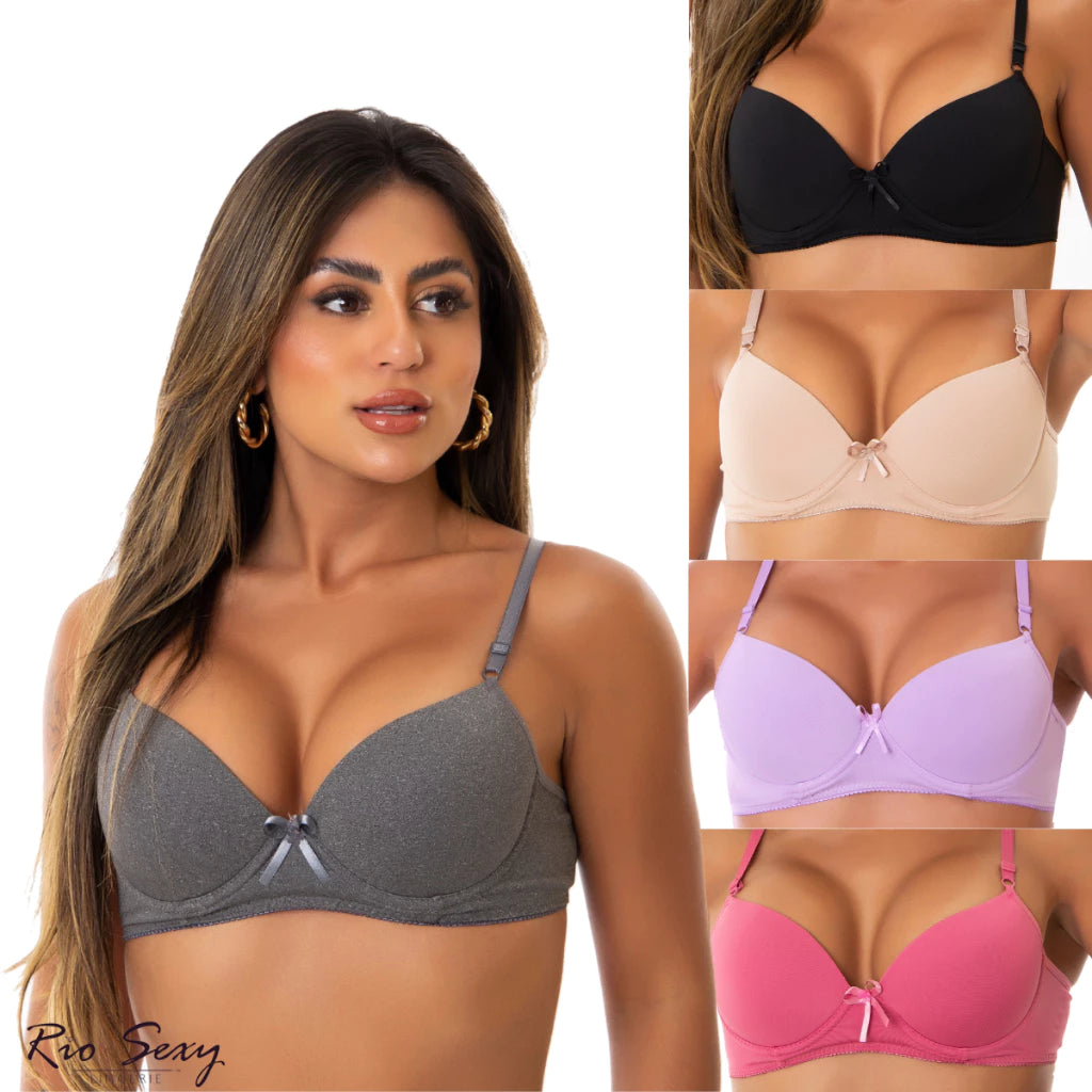 Kit com 5 Sutiãs de Bojo - Mabilan