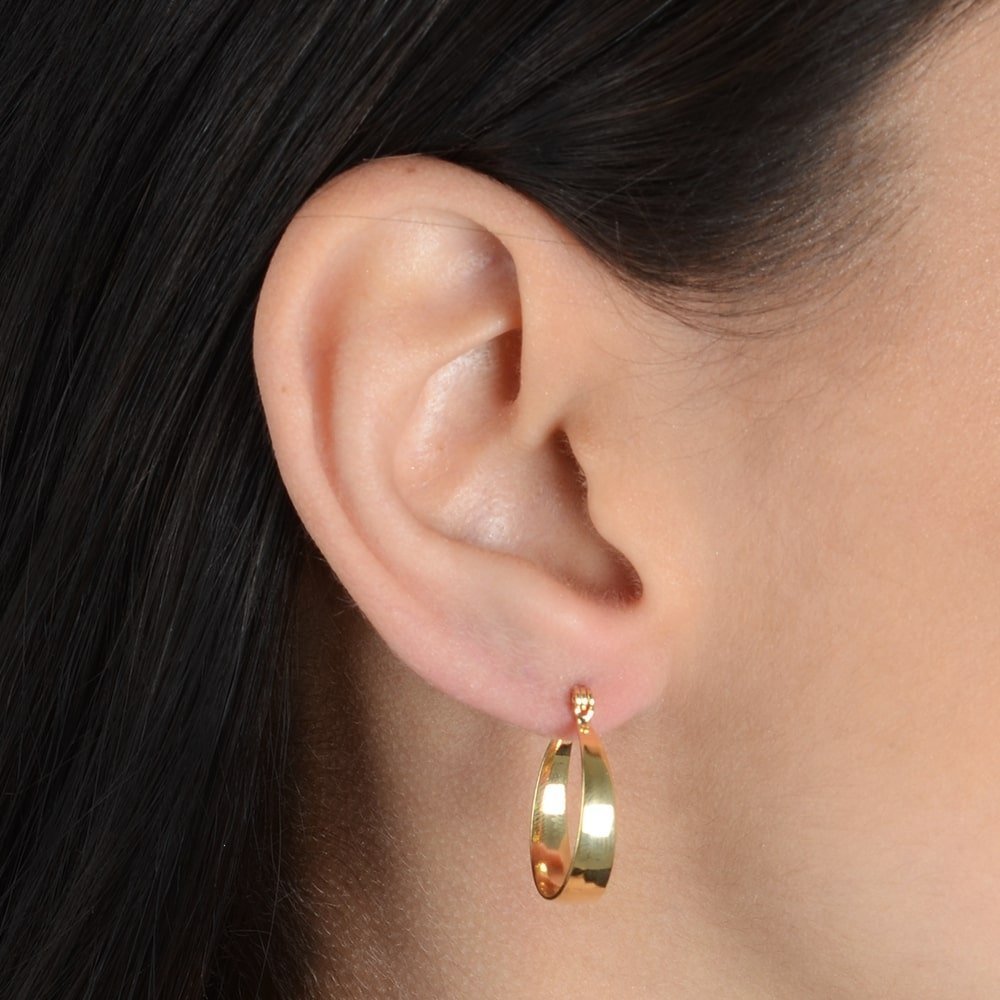 Brinco Argola Média Lisa Mabilan + Promoção: 3 por 2