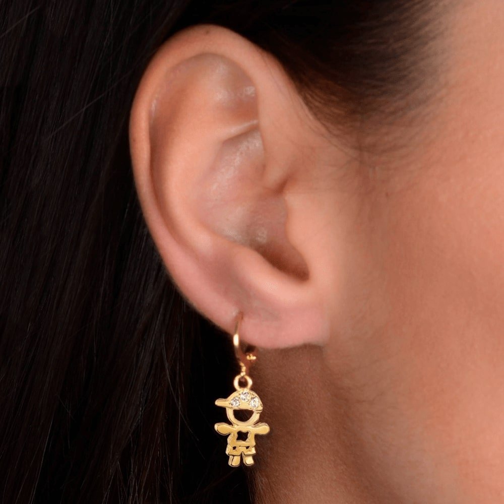 Brinco Argolinha Menino 24K Zircônias Mabilan + Promo: 3 por 2