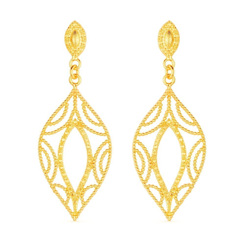 Brinco Folha de Gala 24K Mabilan + Promoção: 3 por 2