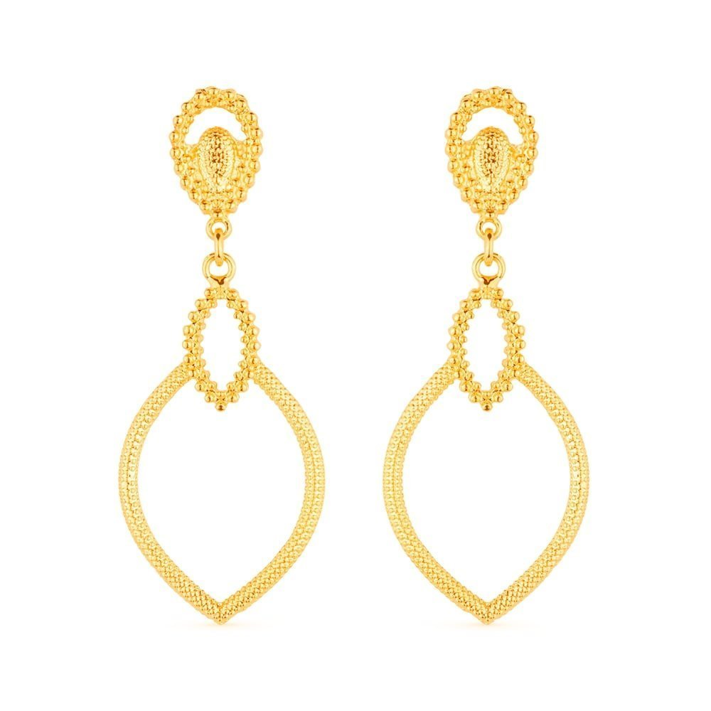 Brinco Luxo Gota de Gala 24K Mabilan + Promoção: 3 por 2