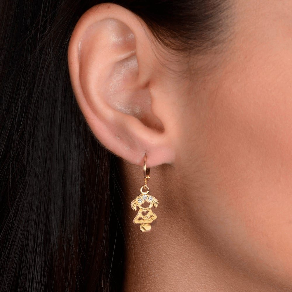 Brinco Argolinha Menina Zircônia 24K Mabilan + Promoção: 3 por 2