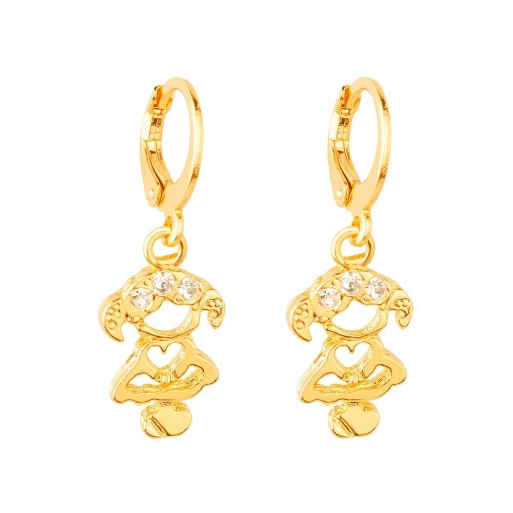 Brinco Argolinha Menina Zircônia 24K Mabilan + Promoção: 3 por 2