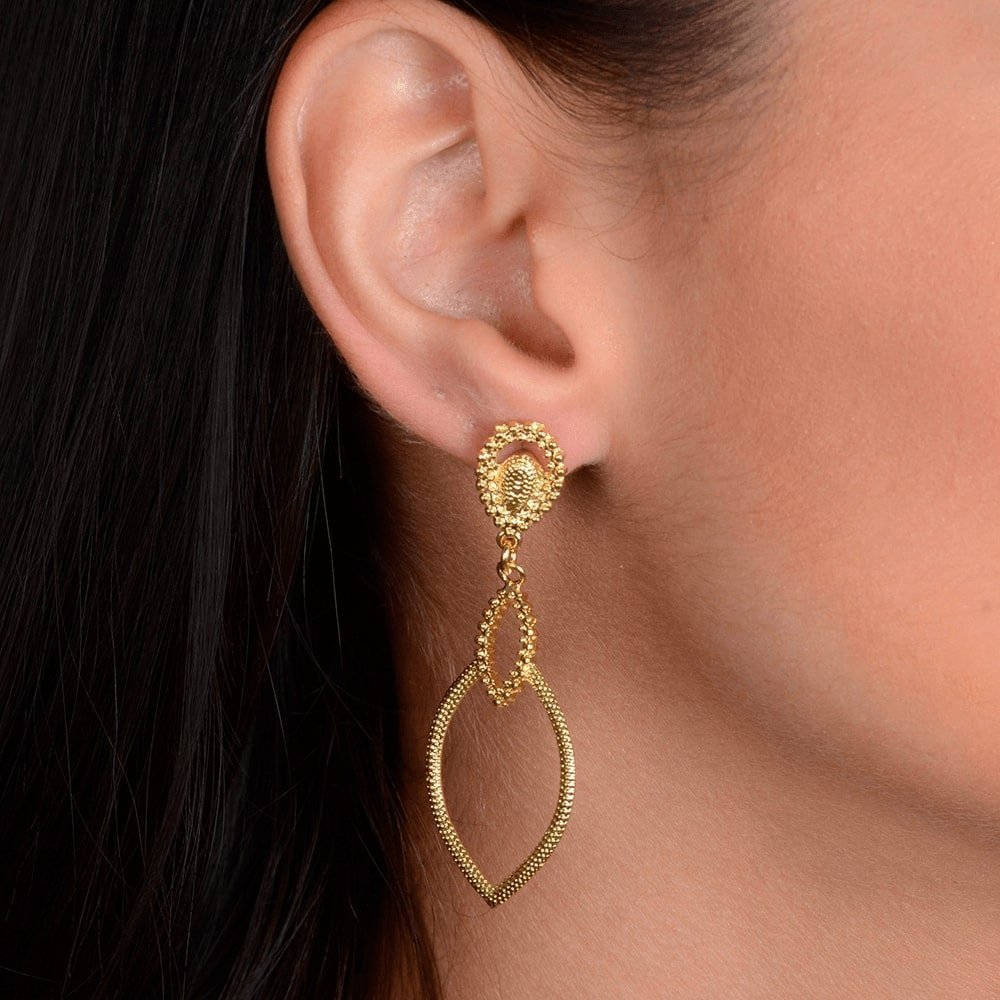 Brinco Luxo Gota de Gala 24K Mabilan + Promoção: 3 por 2